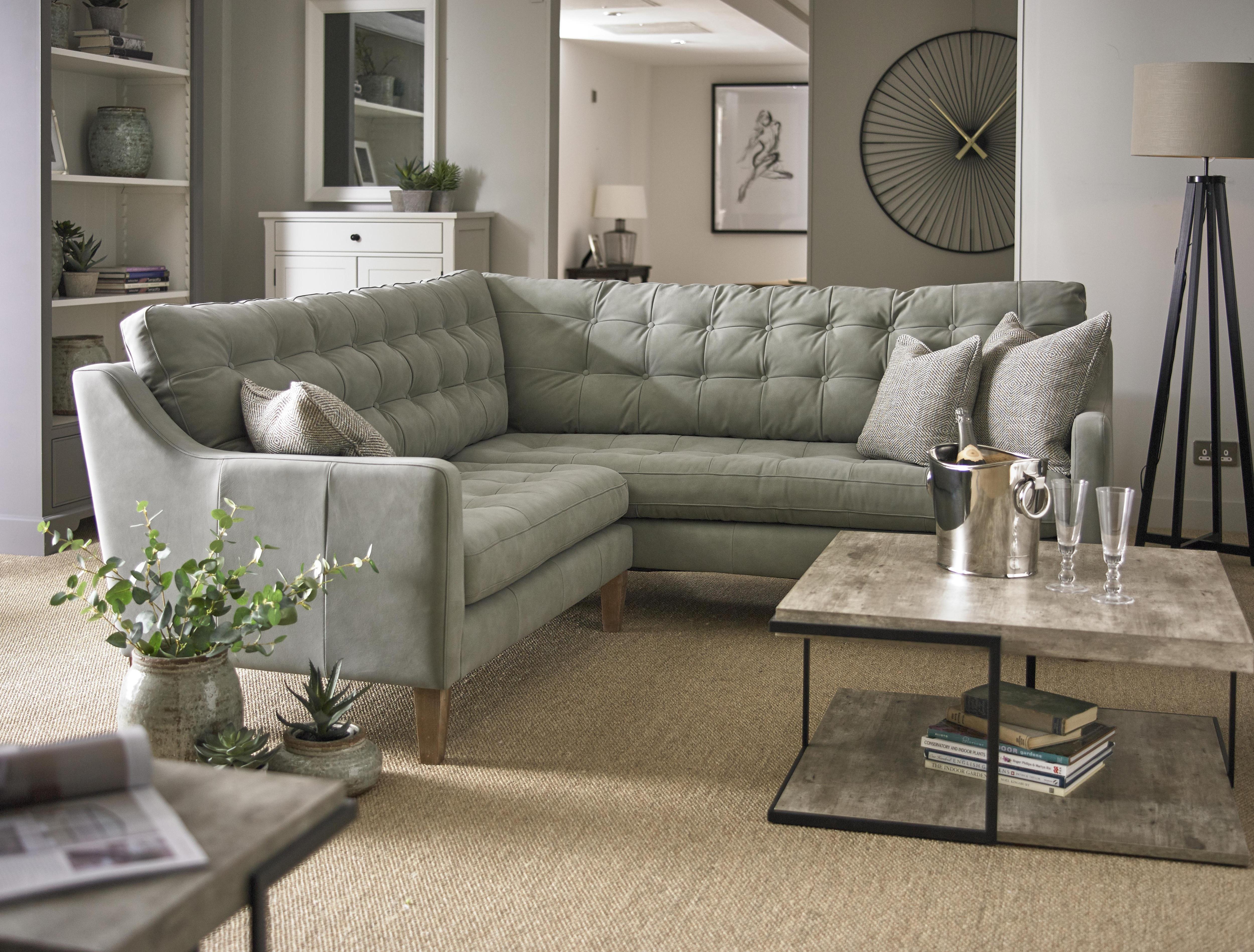 Phoenix leather corner sofa